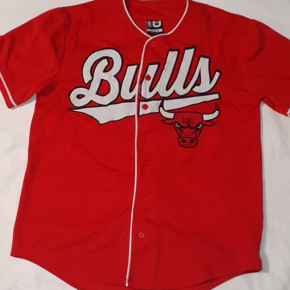 white chicago bulls baseball jersey